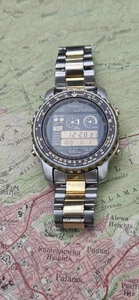 RARO RELOJ DIGITAL DORADO PARA HOMBRES PULSAR BY SEIKO W358-5A08 BATERÍA NUEVA VINTAGE - Imagen 1 de 24