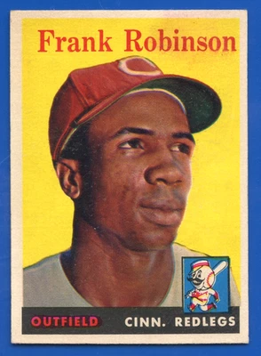 1958 Topps High #285 Frank Robinson Reds Salón de la fama segundo año en muy buen estado-excelente+ (st) centrado Foto 1 de 2
