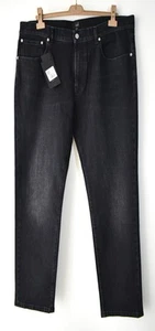 Jeans Alfred Dunhill nero slim fit cotone denim taglia 40 Made in Italy - Foto 1 di 6