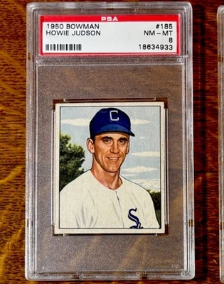 1950 Bowman #185 Howie Judson PSA 8 Nr Mint - Mint - Image 1 of 2