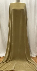 100% Luxurious & Stunning Silk Velvet Olive Yellow Fabric By The Yard 46" Wide - Picture 1 of 9