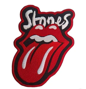 THE ROLLING STONES Iron On Patch: CLASSIC LICKS (V LARGE) logo Official gift £pc - Imagen 1 de 11