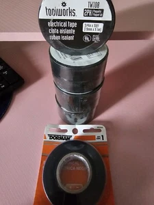 Black Electrical Tape 9 rolls new A-78 - Picture 1 of 4