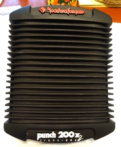 ALMOST MINT OLD SCHOOL ROCKFORD FOSGATE PUNCH 200X2 2 CHANNEL AMP WITH END CAPS - Picture 1 of 12