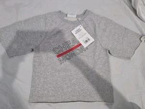 Cheap Monday Women's T-Shirt XXS Grey 80% Cotton Short Sleeve Round Neck Basic - Picture 1 of 1