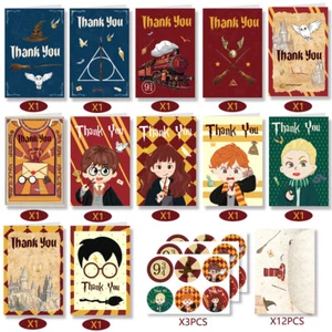 12pcs Magic Wizard Thank You Cards with 12pcs Envelope for Party Supplies - Picture 1 of 7