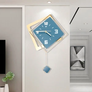 Modern Metal Large Wall Clock,Silent Digital Hanging Wall Clock,Home Art Decor - Picture 1 of 17