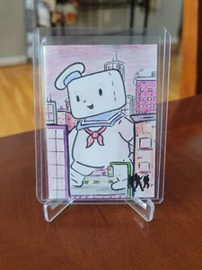2016 Cryptozoic Ghostbusters Sketch Card by Jerry Fleming Stay Puft Man - Picture 1 of 2