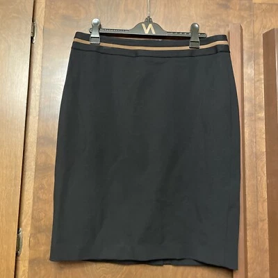 Talbots Traje Negro Falda Marrón Punta Nuevo Sin Etiquetas 10 Foto 1 de 4