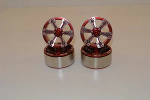 (4) 1.9 Metal Crawler Rojo Cromo Beadlock Llanta de Rueda 1/10 TRX-4 D90 SCX10 II III - Imagen 1 de 1