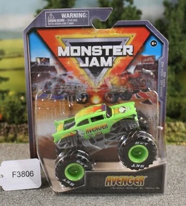 Monster Jam 1:64 Series 40 Green Avenger Monster Truck FNQHotwheels F3806 - Picture 1 of 7
