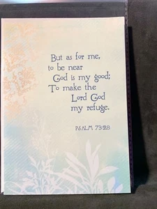 Get Well Soon Greeting Card Floral Bible Verse - Picture 1 of 2