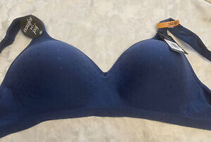 BALI 38DD Comfort Revolution Shaping Cool Comfort In The Navy Dot Wire Free New