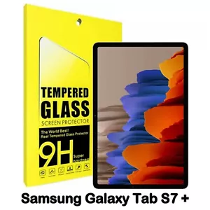 Tempered Glass For Samsung Galaxy Tab S7+ 12.4 inch Tablet Screen Protector - Picture 1 of 12