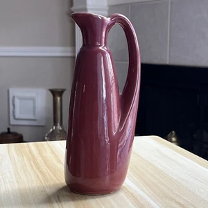 Vintage  Glazed Pitcher 9” Tall, Heavy - Picture 1 of 9