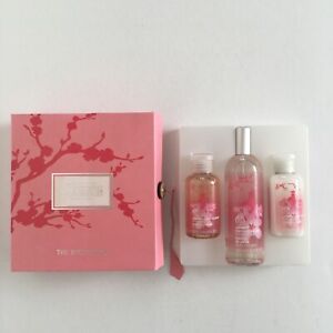 3 pc The Body Shop Japanese Cherry Blossom Fragrance Mist Shower Gel Body Lotion