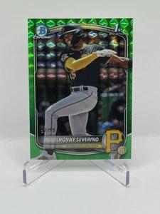 JHONNY SEVERINO 2025 BOWMAN CHROME 1ST GREEN GEOMETRIC REFRACTOR 97/99 PIRATES - Bild 1 von 2