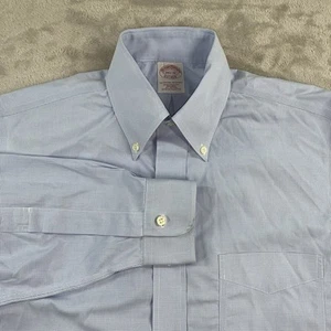 Brooks Brothers Oberhemd Herren 14,5-32 blau traditionelle Passform bügelfrei alle Baumwolle - Bild 1 von 8
