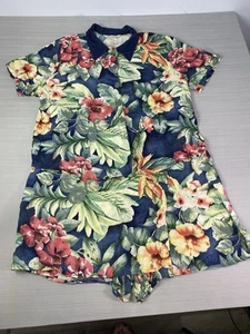 VTG Melrose Womens Size 2X Bold Floral Print Button Front Top Blouse Skort Set - Picture 1 of 16