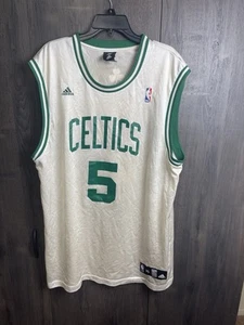 Maglia basket NBA Boston Celtics #5 Kevin Garnett Adidas adulto XL bianca - Foto 1 di 11