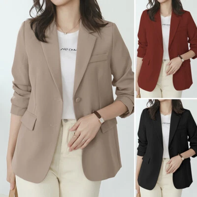 ZANZEA женщин официальный длинным рукавом Blazer куртка на пуговицах Workwear пальто TOP - Изображение 1 из 4