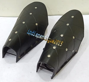 Medieval Armor Leather Black Arm And Armor Leg Guard Medieval Armor Costume - Picture 1 of 4