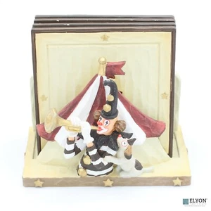 Hand Painted Resin 3D Circus Coaster Set, Stand with 4 Coasters, A. Richesco - Picture 1 of 8
