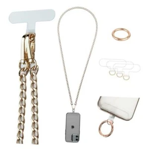 Crossbody Phone Lanyard Chain Shoulder Cell Phone Strap Phone Charm Neck Gold - Picture 1 of 7