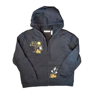 Tantrums Black Halloween Hoodie Women's Size Large Full Zip Embroidered - Picture 1 of 12
