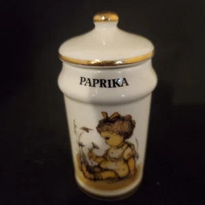 MJ HUMMEL 1987 barattolo di spezie peperoni finiture oro Danbury come nuovo Svizzera Giappone - Foto 1 di 4