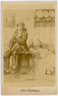 Lithograph, Sea Captain Smoking Pipe, Wife Seated. Titled, After Marriage. Cdv