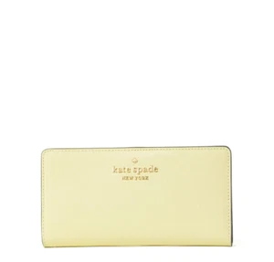 Kate Spade Staci große schmale faltbare Geldbörse aus Leder Zitrone Fondant WLR00145 - Bild 1 von 4