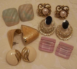 Lot of 6 Post Pierced Earrings - Picture 1 of 4
