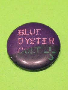 PINBACK DE 1" BOTÓN INSIGNIA DE CULTO A OSTRAS AZUL roca de colección - Imagen 1 de 2