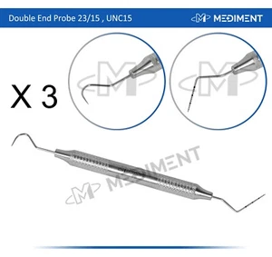 3 X Dental Explorer-Probe 23/15UNC Hollow Handle,High Quality Dental Instruments - Picture 1 of 4