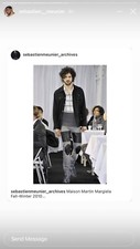 Archive 2010 Maison Martin Margiela 10 slim jeans w black leather patches 48