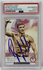 Ryan Lochte Signed 2012 Topps Olympics Rookie Card Gold Medal PSA/DNA Slabbed - Picture 1 of 2