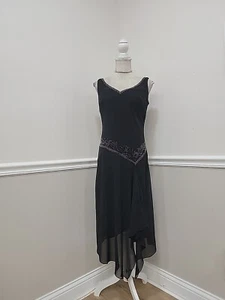 VTG Y2K Alex Evenings embroidered beaded party dress cocktail/Assimetrical Hem - Picture 1 of 10