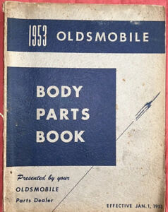 1953 Oldsmobile Car Body Parts Book