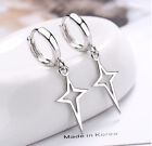 Hoop Huggie 925 Sterling Silver Earrings Star Cross Dangle Drop Womens Jewelry