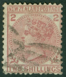 SG 185 Nueva Zelanda 1878. 2/- rosa profunda. Buen gato usado £325 - Imagen 1 de 2