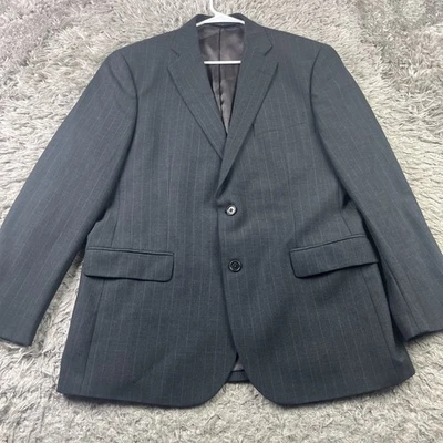 Brooks Brothers Blazer мужской размер 42S серый в тонкую полоску шерсти 346 эластичной подкладки - Изображение 1 из 4