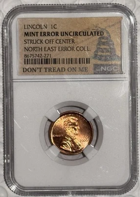 Lincoln 2000 (Y2K) 1C Mint Error Uncirculated Broadstruck NGC Verified - Image 1 of 4