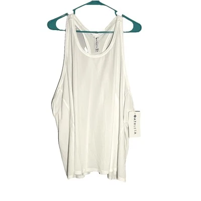 Новый Athleta женщин размер 3 x белый Ultimate поезд спортивная одежда Майка - Изображение 1 из 4