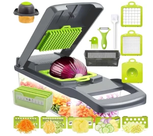 Tritatutto per Verdure,17 in 1 Accessori Gadget Cucina,Tritatutto per Insalate Alimentari Veg... - Foto 1 di 7