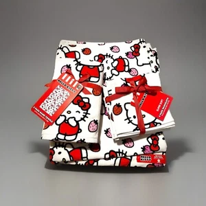 NEW Hello Kitty Bath Towel Set - 1 Towel | 2 Hand Towels | 4 Washcloths - Picture 1 of 5