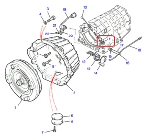 ( 1 ) GENUINE LAND ROVER RTC4648 O-RING Automatic Transmission Kick Down Cable - Picture 1 of 2