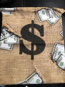 Drawstring Pouch Dollar Sign Waterproof Drawstring Bag Money Drawstring Bag - Picture 1 of 1