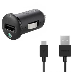 Micro USB Car Charger For Xperia Z5 Compact Z2 Z3+ Sony EC803+AN400 Genuine - Picture 1 of 4