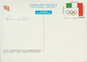 ITALIA - Lotto 3 Cart. Postali C 239 L. 1400 30.10.1998 G.Olimpica con autografo - Foto 1 di 6